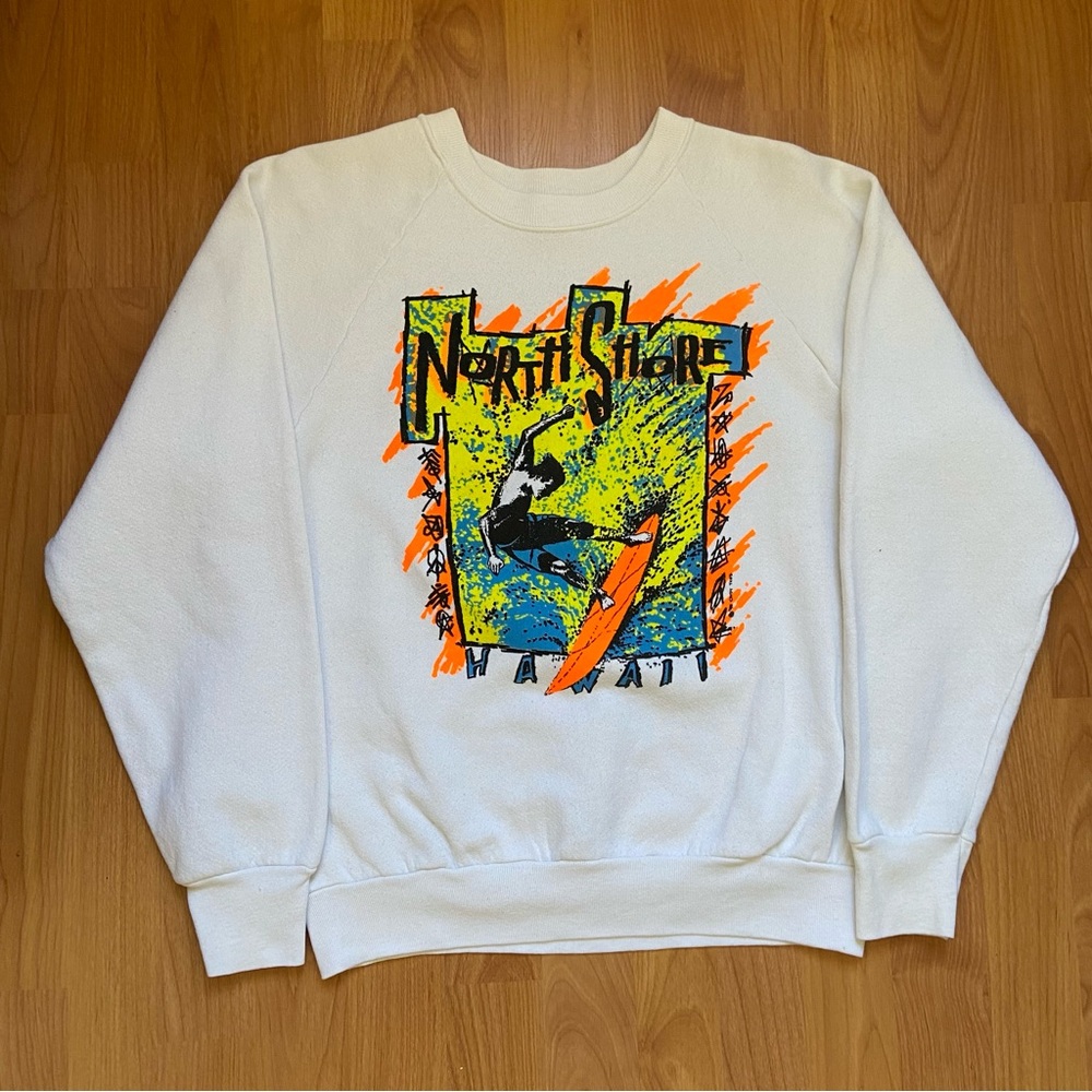 Vintage Women’s North Shore Hawaii Surfing 90s Tourist Sweatshirt Size Large